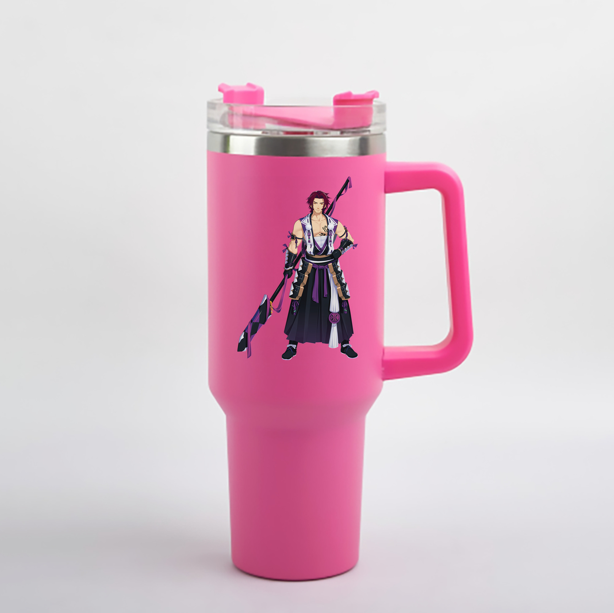 （画像用） 刀剣乱舞 Touken Ranbu 1200mL車用タンブラー - クリスタルステッカー（プラスチックストロー付き）